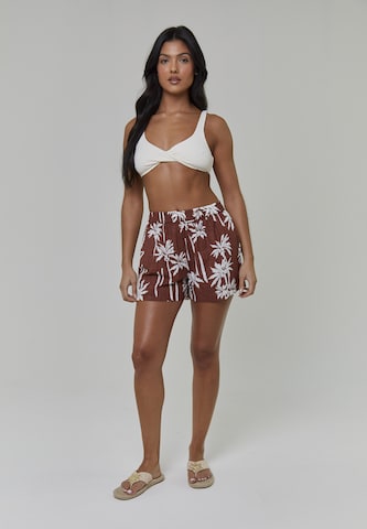 South Beach Regular Pants 'Palm Tree' in Brown