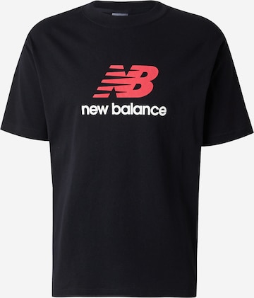 new balance Shirt 'Athletics' in Zwart: voorkant