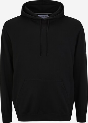 Sweat-shirt Calvin Klein Jeans Plus en noir : devant