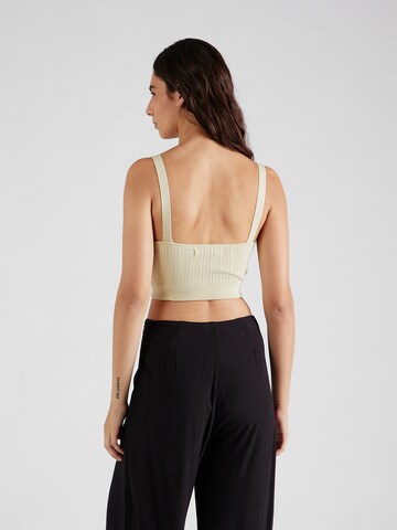 Calvin Klein Jeans Knitted Top in Beige