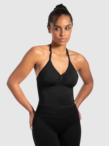 Smilodox Sporttop 'Malena' in Schwarz: Vorderseite