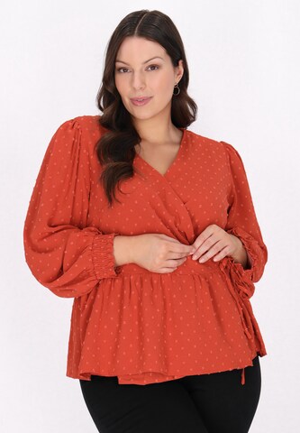 Usha - Blusa en naranja: frente