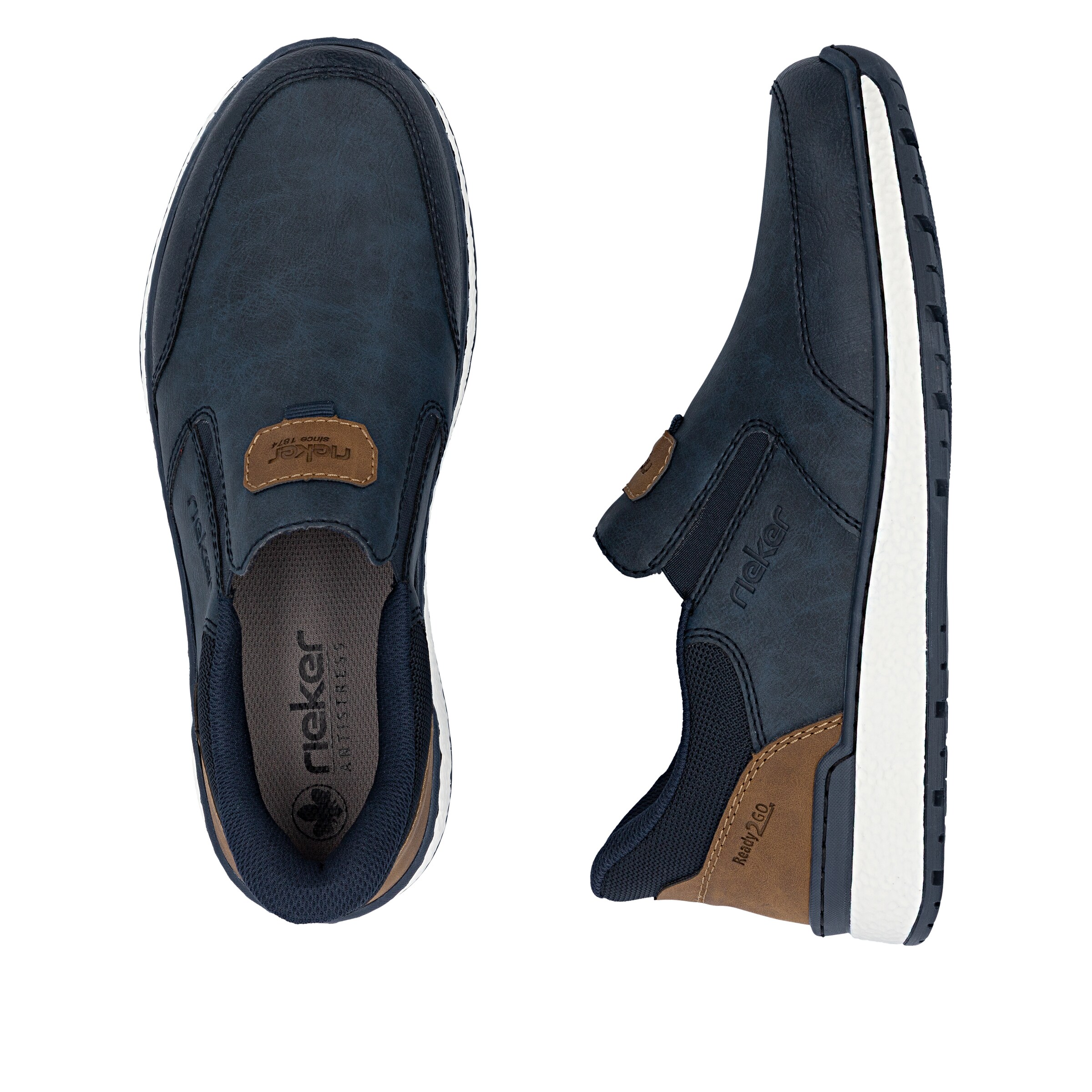 Slip on Rieker en bleu