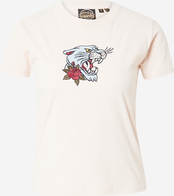 Superdry T-Shirt in Beige: predná strana