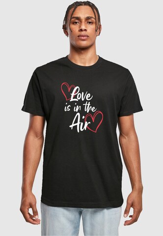 Merchcode Shirt 'Valentines Day - Love is in the Air' in Black: front