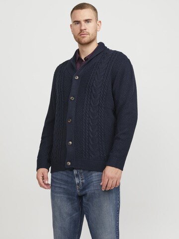 Vestes en maille 'CRAIG' Jack & Jones Plus en bleu : devant