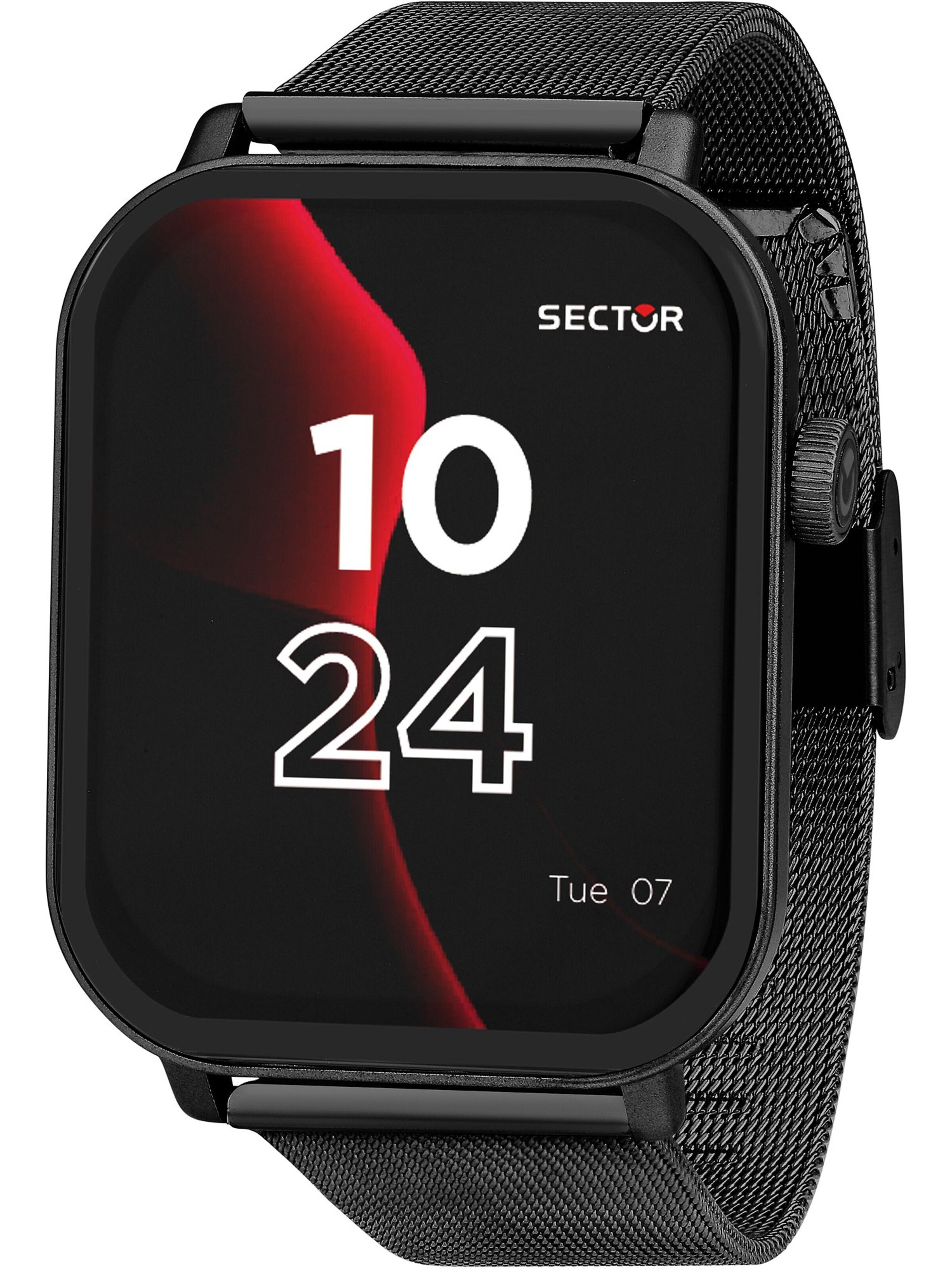 SECTOR Uhr in Schwarz: Vorderseite