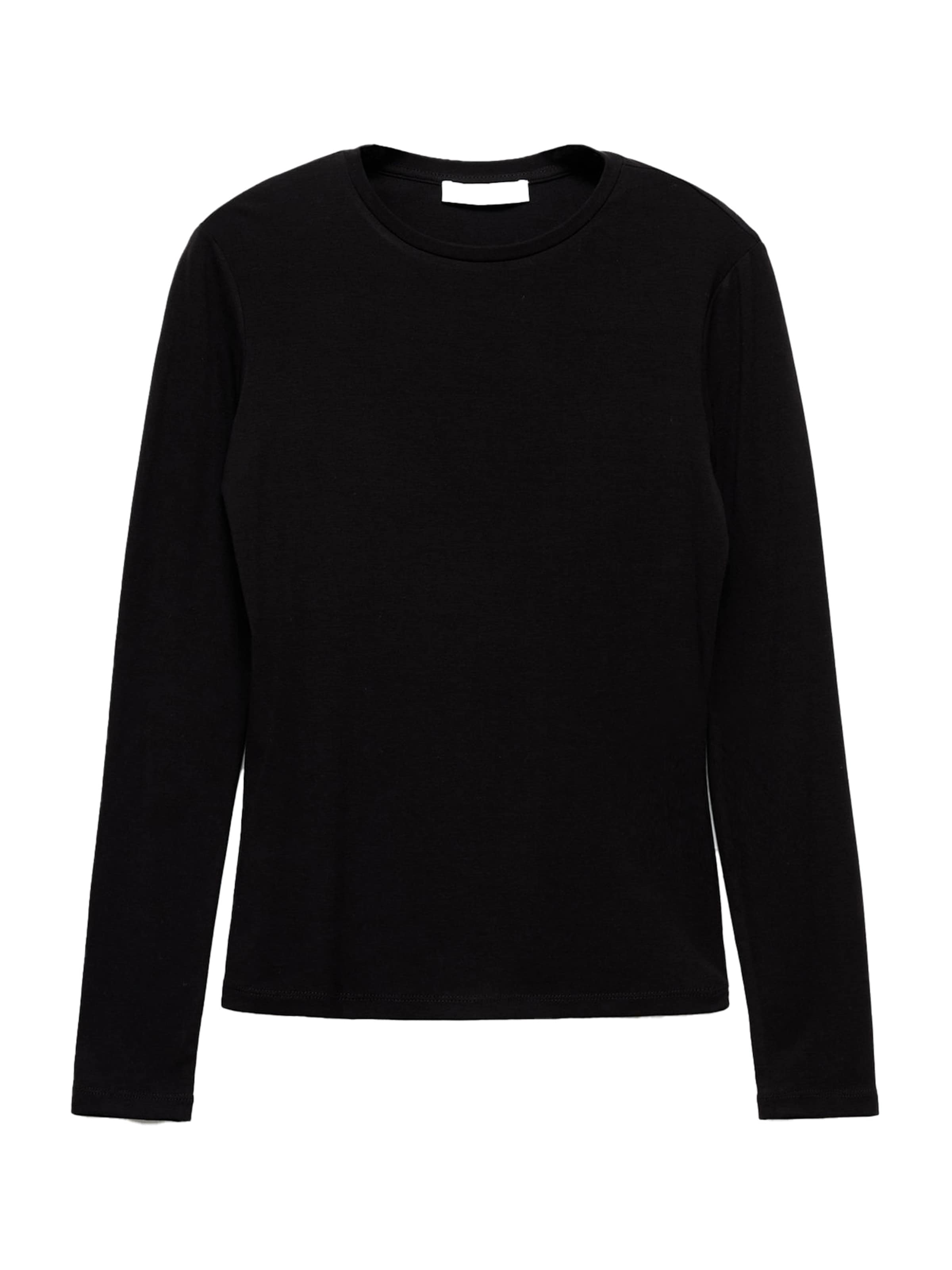 MANGO Tričko 'SECONDCA' – černá: přední strana