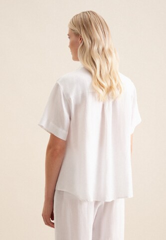 SEIDENSTICKER Blouse 'Schwarze Rose' in Wit