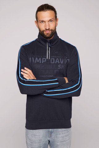 Sweat-shirt CAMP DAVID en bleu : devant