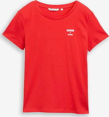 T-shirt TOM TAILOR DENIM en rouge : devant