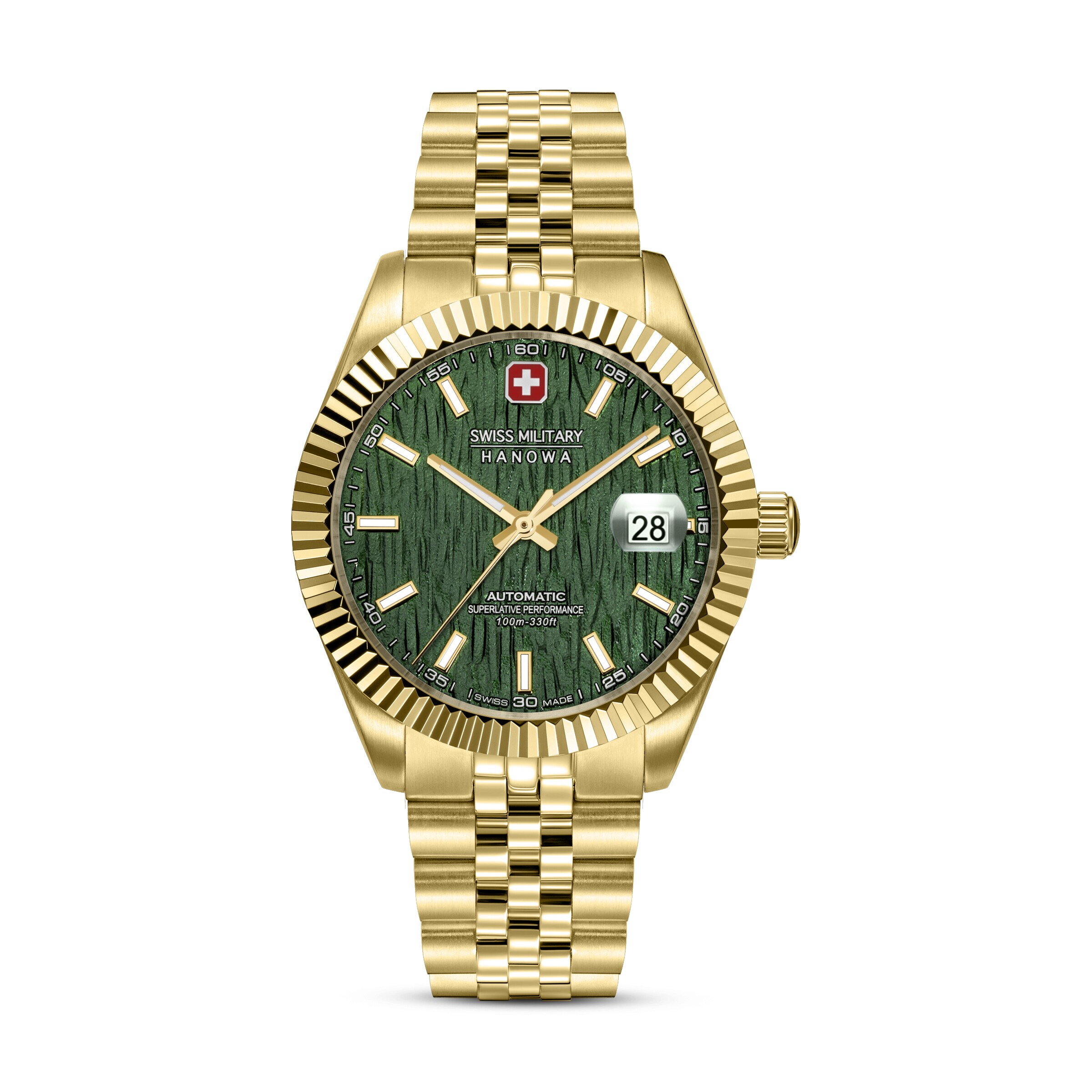 SWISS MILITARY HANOWA Analog watch 'Master Diligenter' in Gold: front