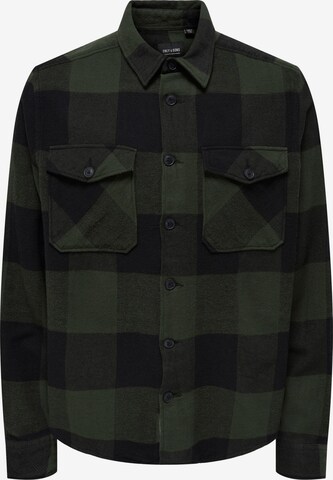 Coupe regular Chemise 'Milo' Only & Sons en vert : devant