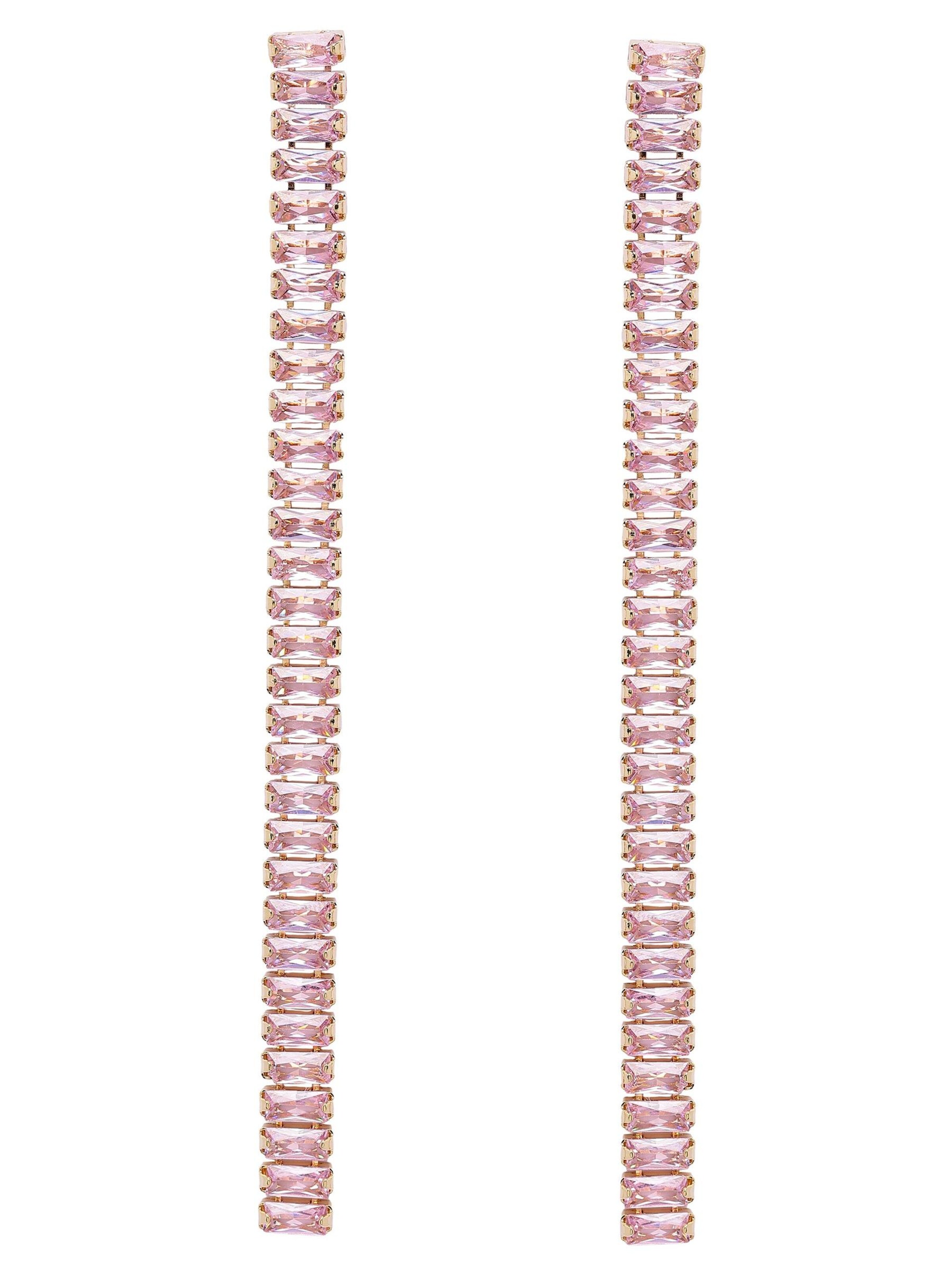 AVANT-GARDE PARIS Boucles d'oreilles 'Dominika' en rose clair, Vue avec produit