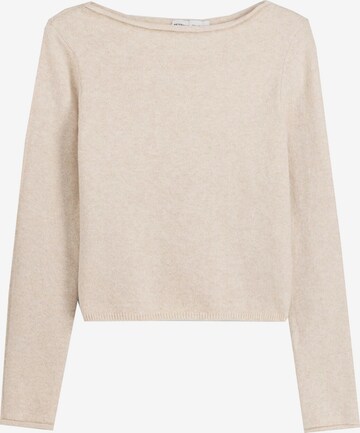 Pull-over Bershka en beige : devant