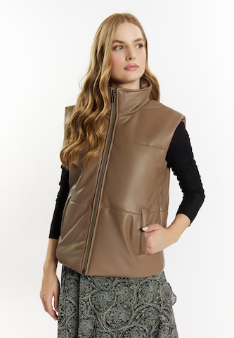 Gilet 'Imane' DreiMaster Vintage en marron : devant