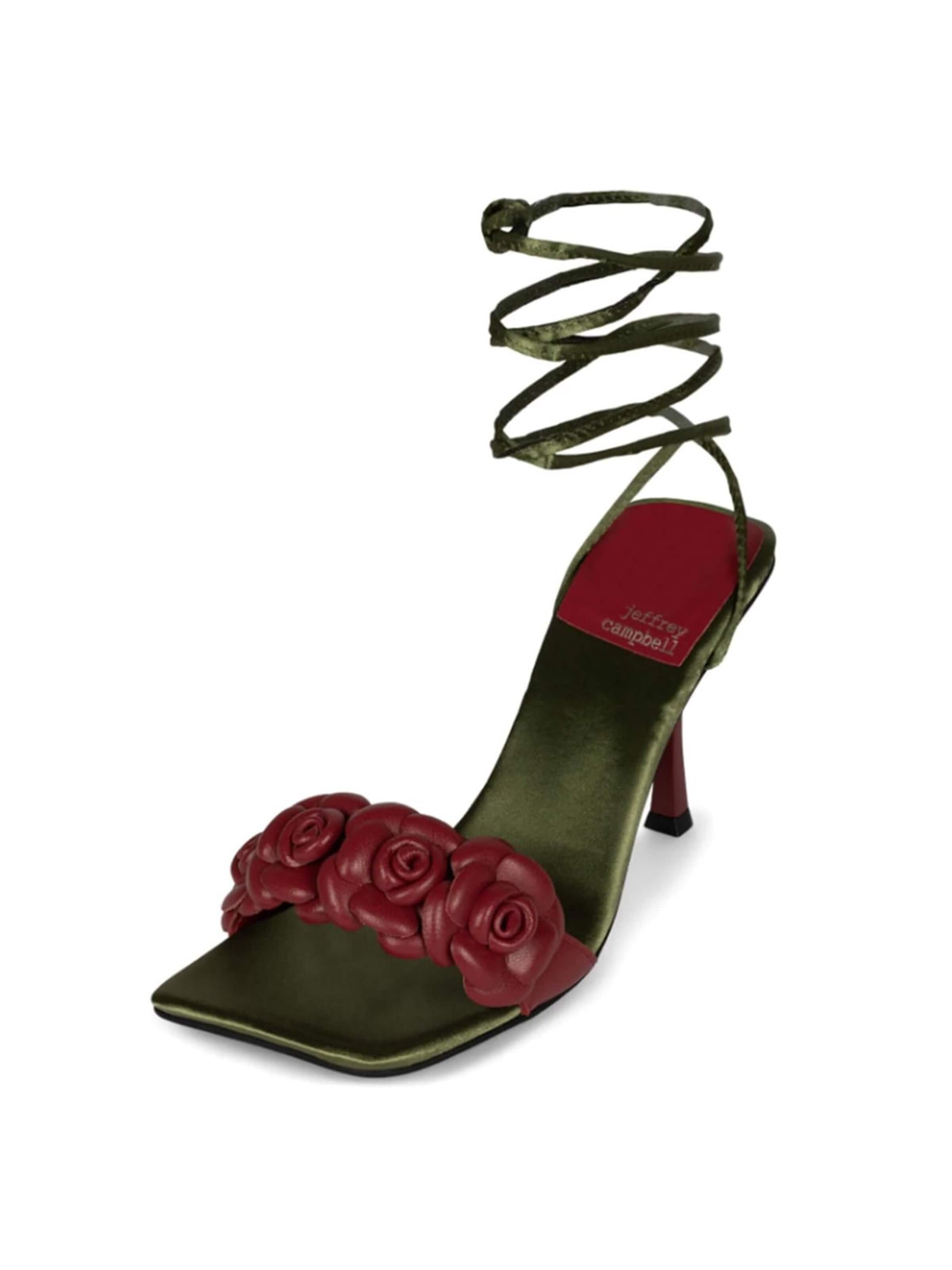 Jeffrey Campbell Sandaal 'W' Rozi Red Kid Leather Sandals' in Gemengde kleuren: voorkant