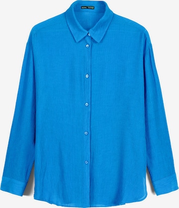 Camicia da donna di Bershka in blu: frontale