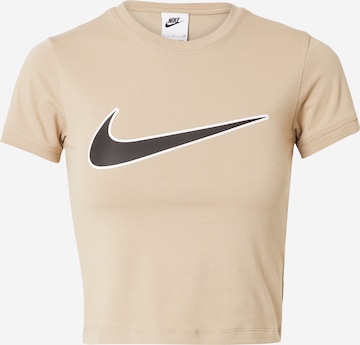 T-shirt Nike Sportswear en beige : devant