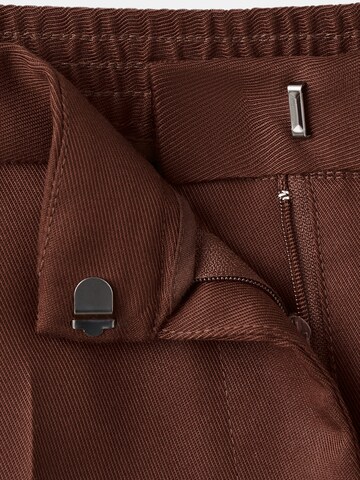 MANGO Wide Leg Suorat housut 'FLUID' värissä ruskea