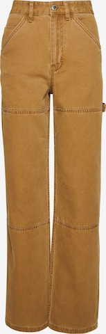 Superdry Wide leg Broek in Bruin: voorkant