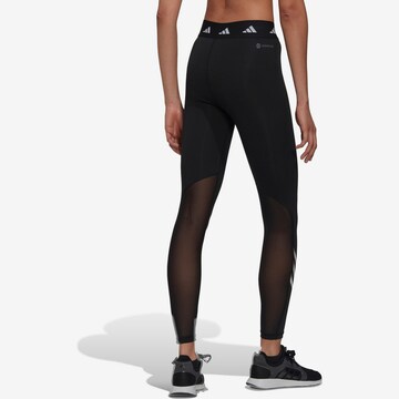 ADIDAS PERFORMANCE Skinny Sports trousers 'Techfit 3-Stripes' in Black