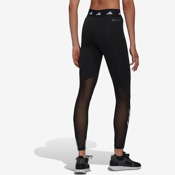 ADIDAS PERFORMANCE Skinny Workout Pants 'Techfit 3-Stripes' in Black