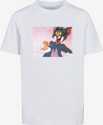 ABSOLUTE CULT Shirt 'Tom And Jerry - Still One' in Wit: voorkant
