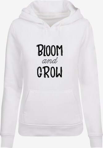Merchcode Sweatshirt 'Spring - Bloom and grow' in Weiß: predná strana