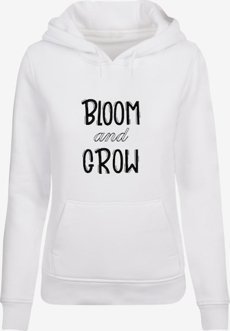 Merchcode Sweatshirt 'Spring - Bloom and grow' in Weiß: predná strana