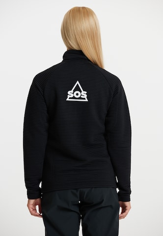 SOS Athletic Zip-Up Hoodie 'Muju' in Black