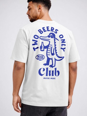 Neverless Shirt 'Two Beers only'‌‌‌‌‌‌‌ in Weiß