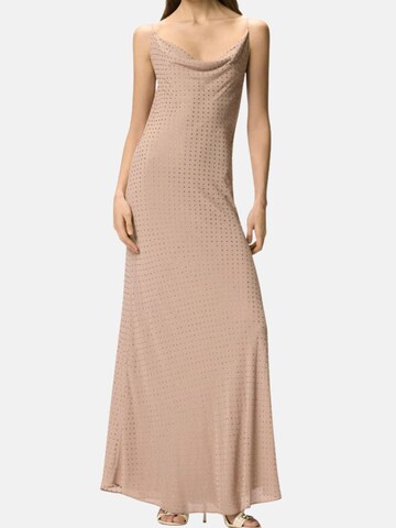 Robe 'PINKO FARRO ABITO GEORGETTE FULL STRASS ABITO' PINKO en beige : devant