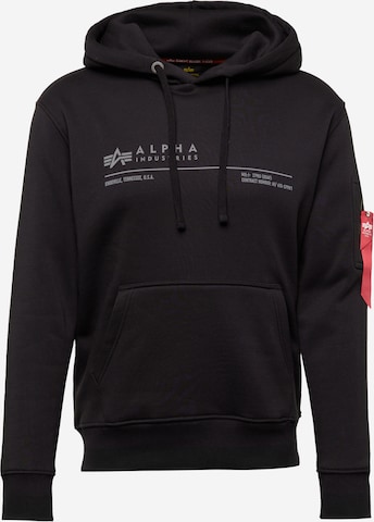 ALPHA INDUSTRIES Sweatshirt in Black: front