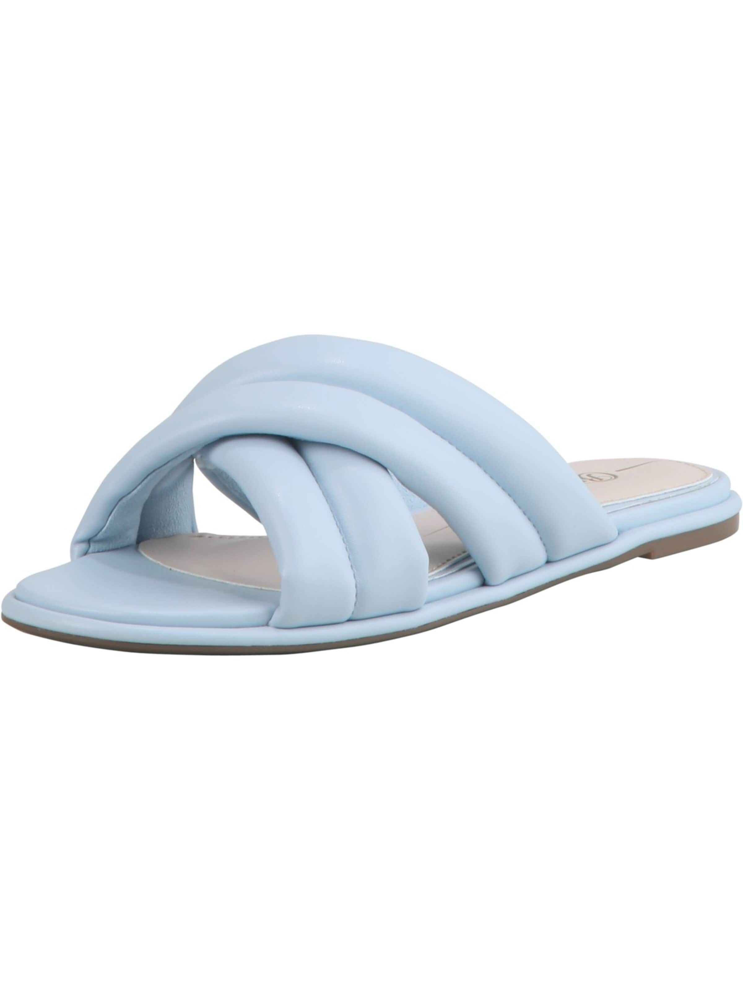 BUFFALO Mules 'Buffalo Roelle - Slide - Imi Nappa - Light Blau Leder' in Blue: front