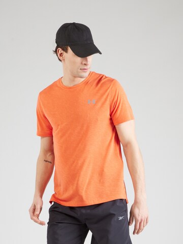 UNDER ARMOUR Λειτουργικό μπλουζάκι 'LAUNCH CAMO' σε πορτοκαλί: μπροστά