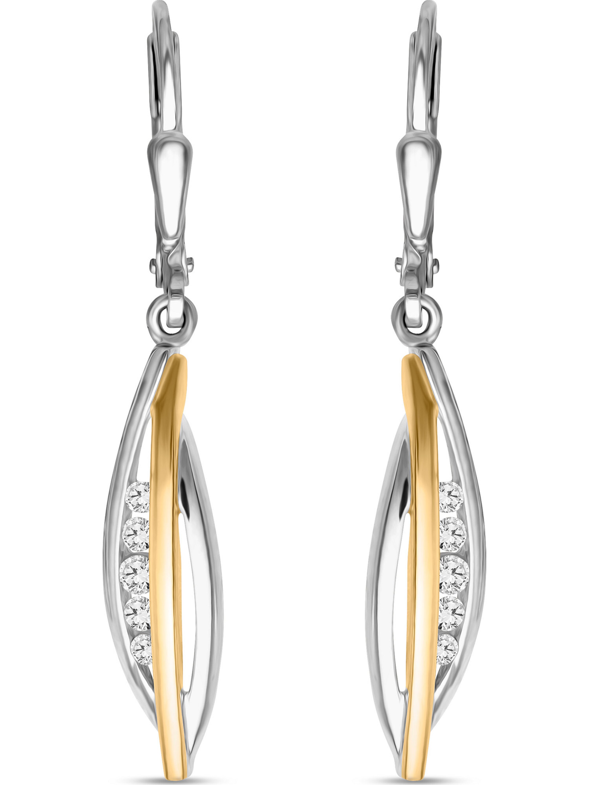 FAVS Earrings in Silver: front