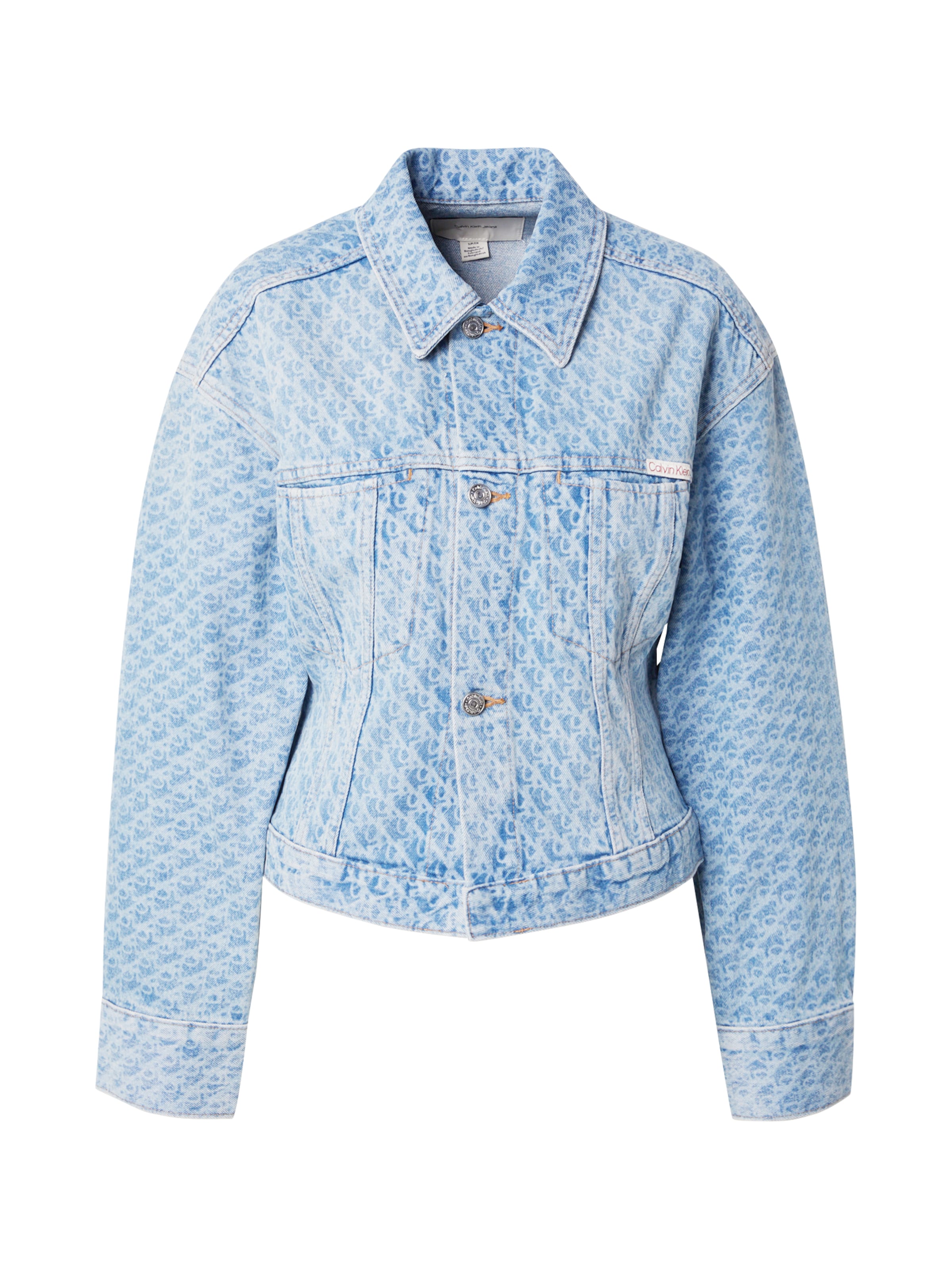 Calvin Klein Jeans Φθινοπωρινό και ανοιξιάτικο μπουφάν σε μπλε: μπροστά