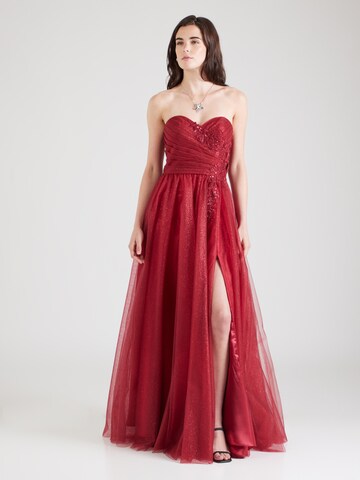 mascara Evening Dress in Red: front