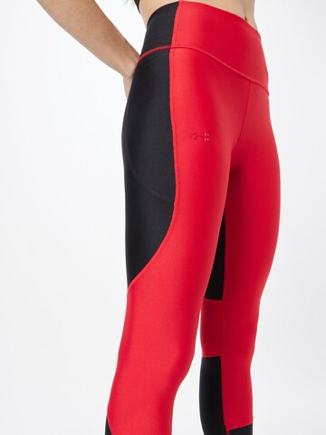 UNDER ARMOUR Skinny Sporthose in Rot