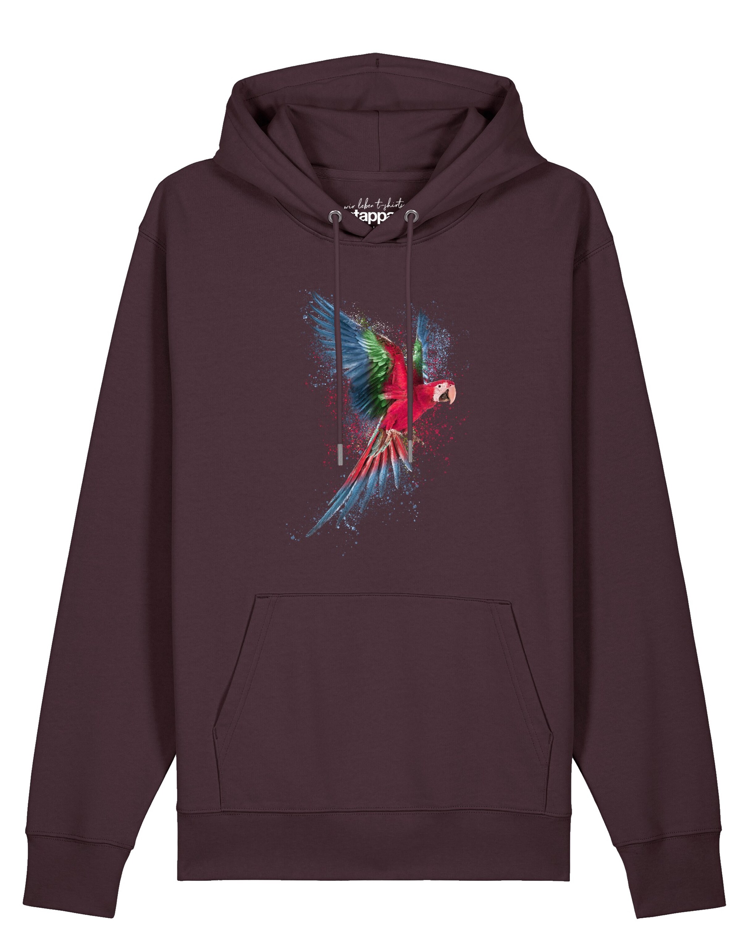 Felpa ' Papagei ' di Watapparel in rosso: frontale