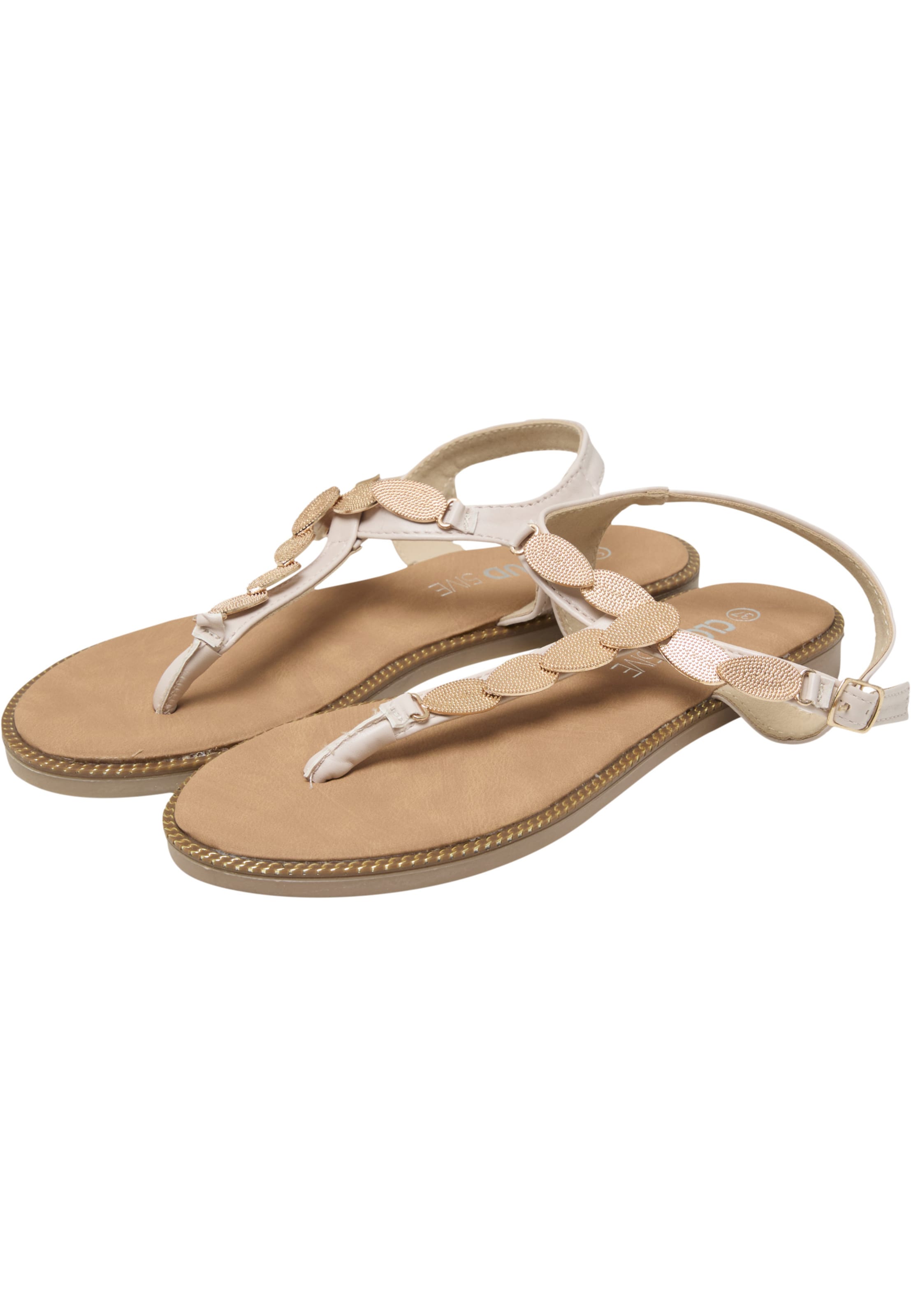 Cloud5ive T-bar sandals 'Wiliam' in Beige