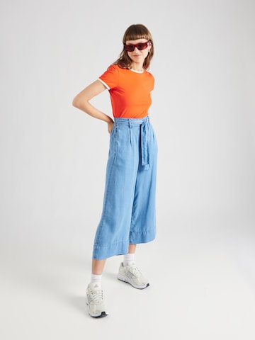 Tally Weijl Wide leg Pleat-Front Pants in Blue