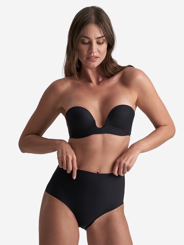 Bye Bra Shapingslip 'Low Back Mid Waist Brief' in Zwart: voorkant
