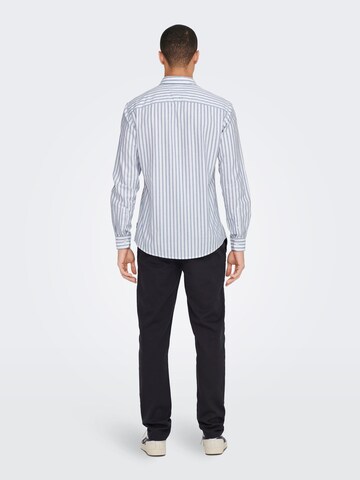 Coupe regular Chemise 'Alvaro' Only & Sons en bleu