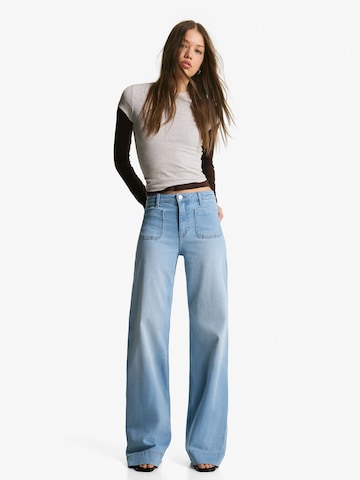 Bershka Bő szár Farmer - kék: elől