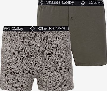 Charles Colby Boxer shorts ' Lord Hawkins ' in Green: front