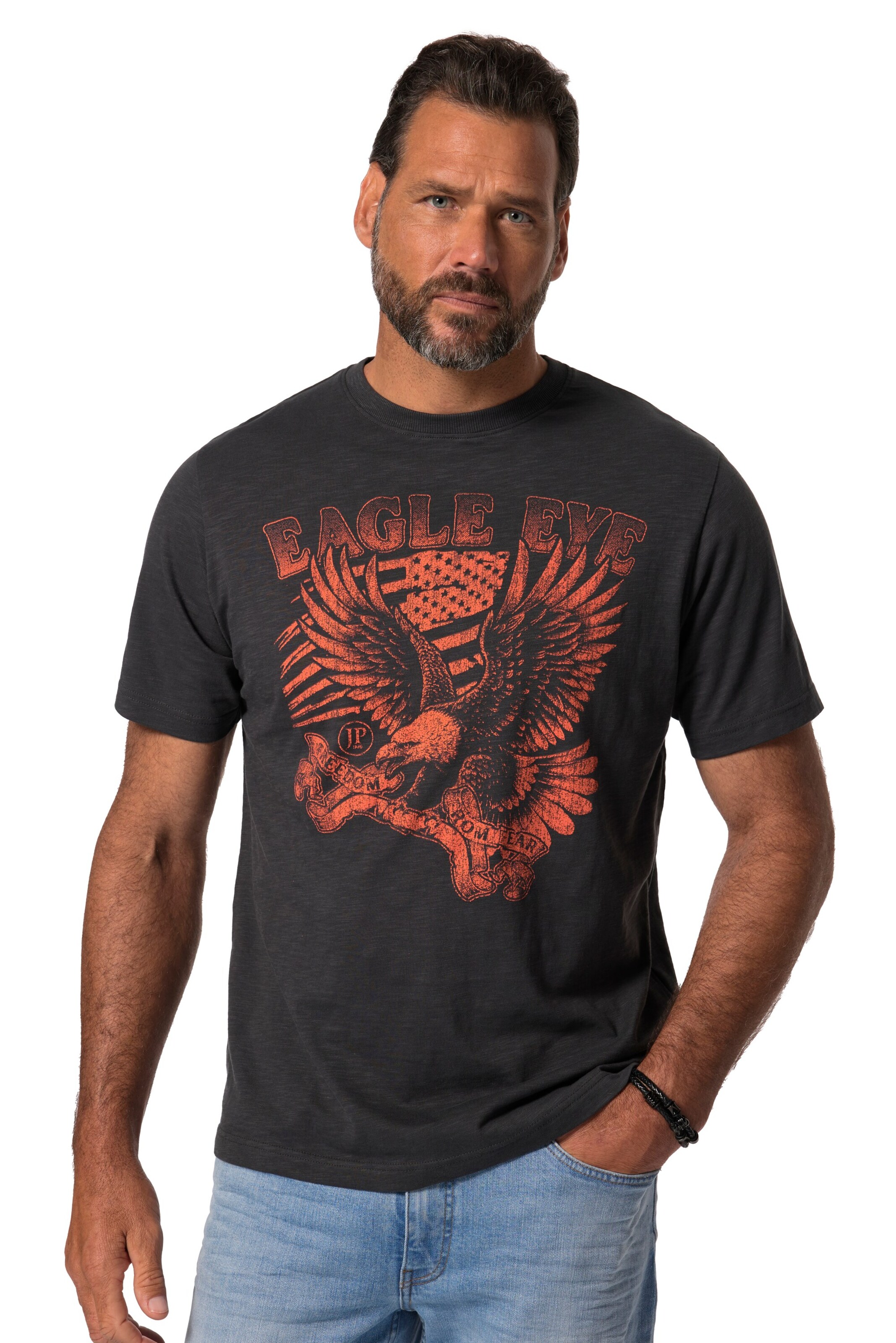 JP1880 T-Shirt in Grau: Vorderseite