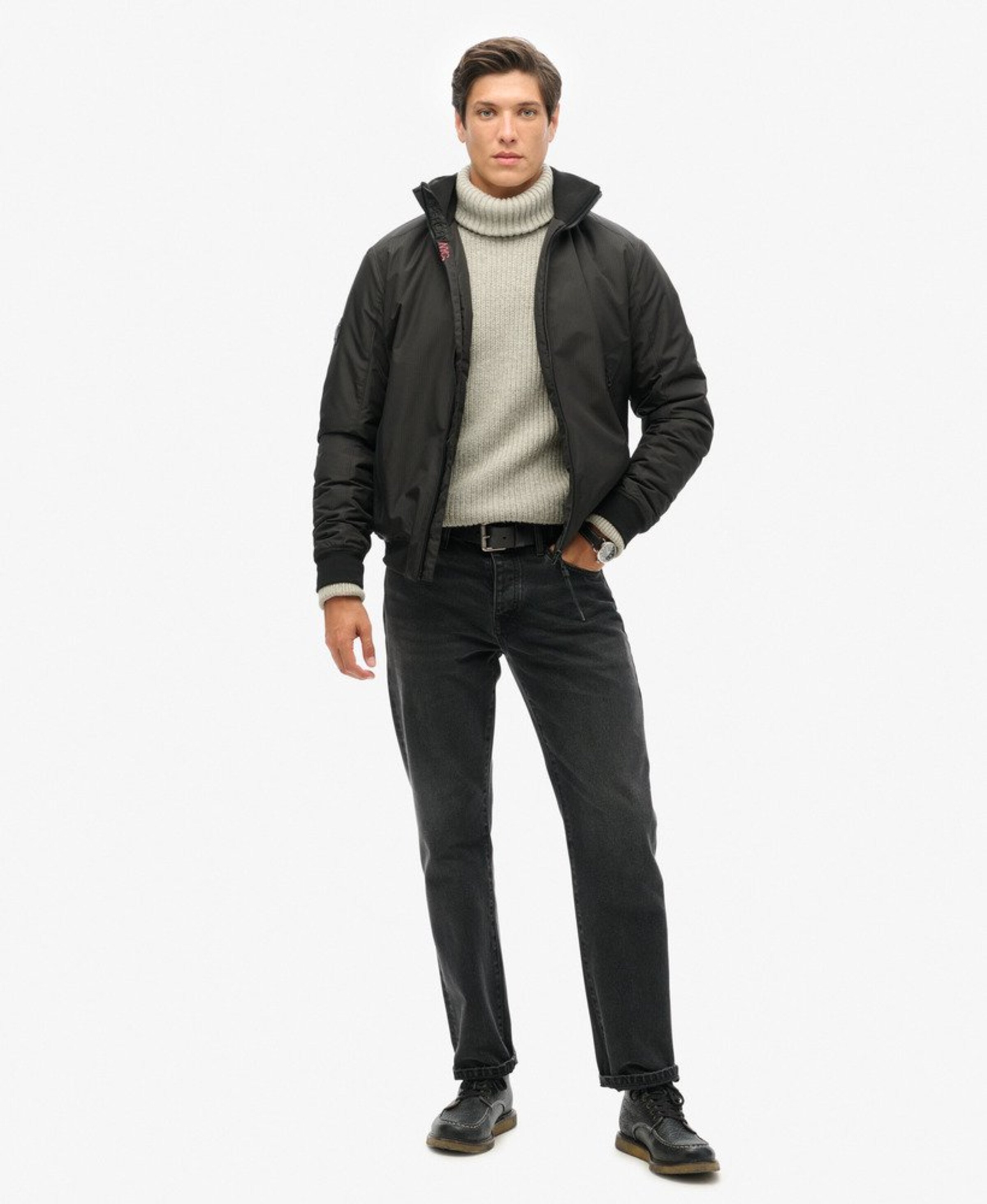 Veste mi-saison 'Harrington' Superdry en noir