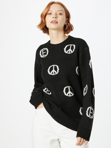 Obey Sweater 'DISCHARGE' in Black: front